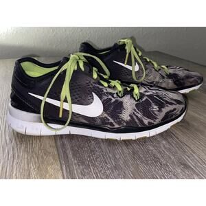 Nike Free 5.0 TR Fit 5 Women’s US Size 6.5 Running Shoes Black Volt 704695-014
